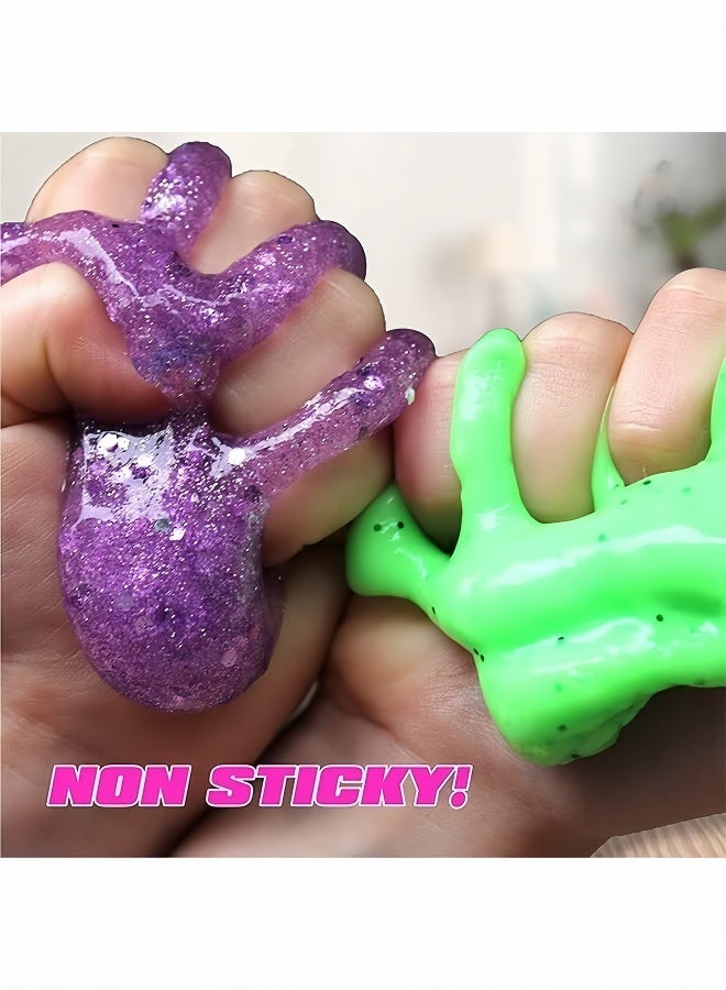 مجموعة صنع السلايم للبنات والأولاد - ألعاب سلايم يمكنك صنعها بنفسك، هدايا للأطفال، سلايم إسفنجي ناعم، سلايم لامع مع تعليقات على شكل وحيد القرن! مجموعات سلايم للبنات والأولاد من عمر 6 سنوات فما فوق (النمط 1) - Image 2